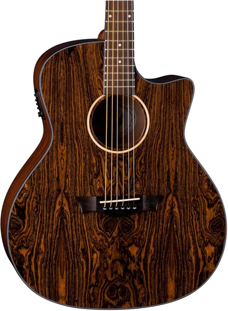 Dean AXS Exotic Cutaway Acoustic-Electric Guitar Caidie Top, Natural