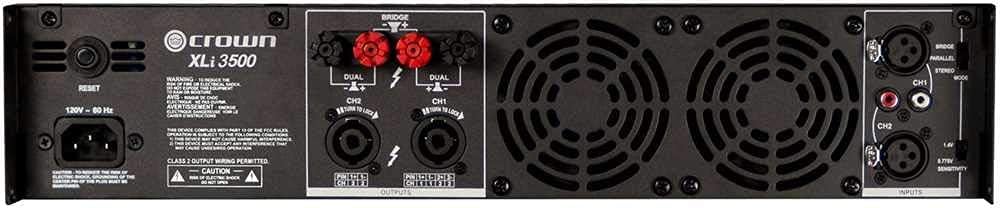 Crown XLi3500 Two-channel, 1350-Watt at 4Ω Power Amplifier (XLi 3500) (Renewed)