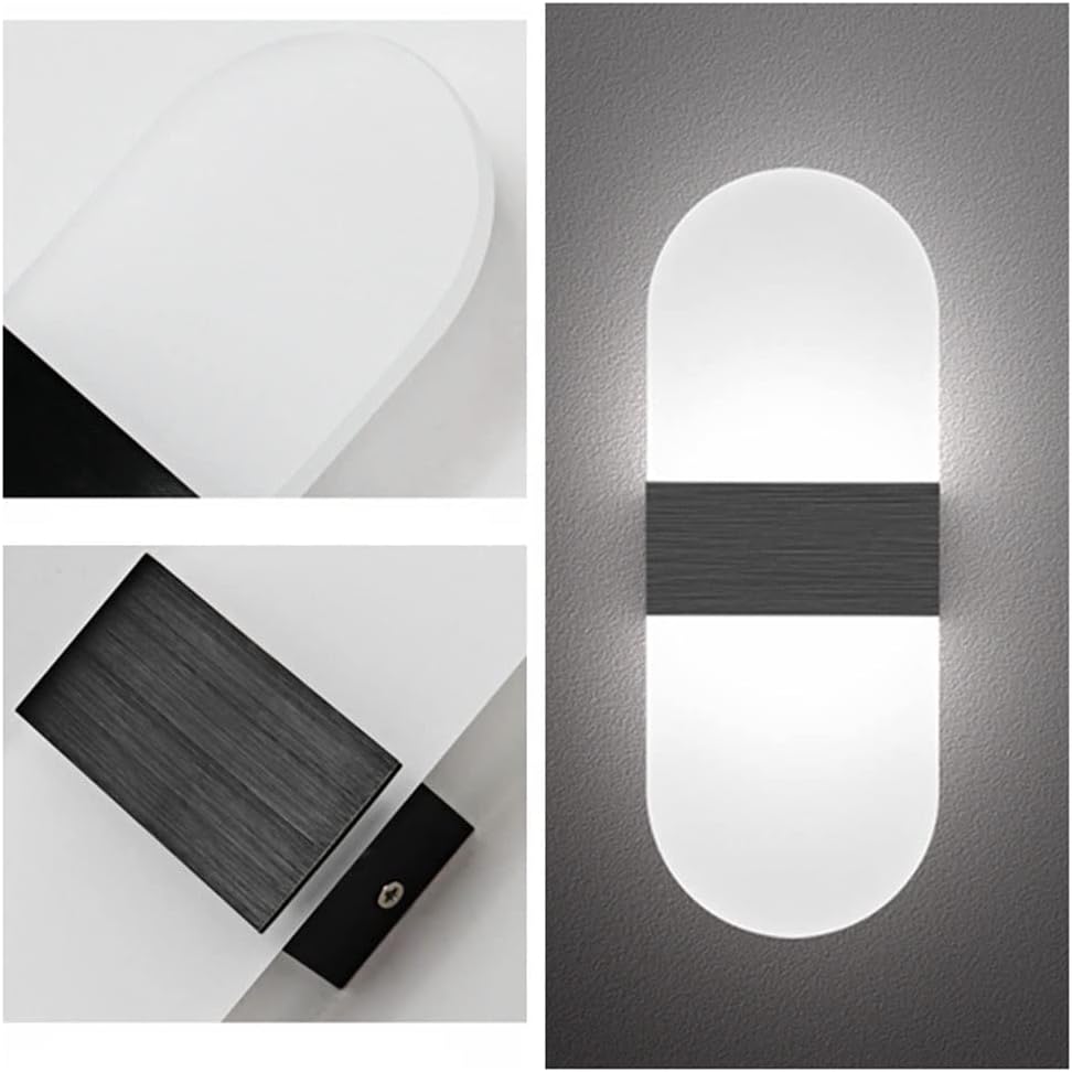 Modern Acrylic Brushed Aluminum Finish Wall Lamps, Corners Wall Light Home Decor Wall Sconce for Living Room Bedroom Hallway Mirror Lámpara de Pared (Color : Gold, Size : Warm Light)