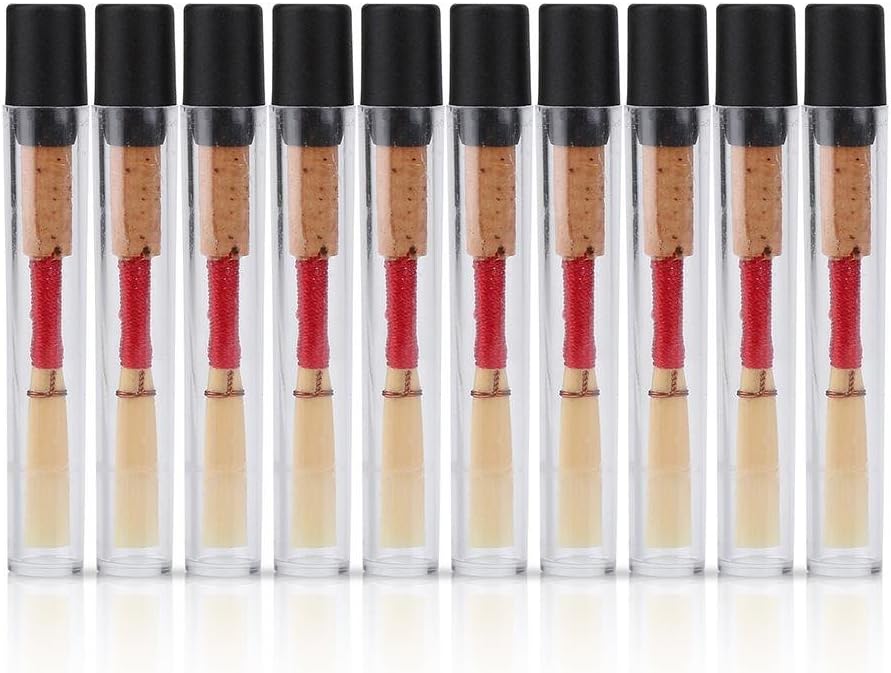 10pcs Bamboo Oboe Reeds,Medium Strength Soft Handmade Oboe Reeds Woodwind Instrument Replacement Accessory