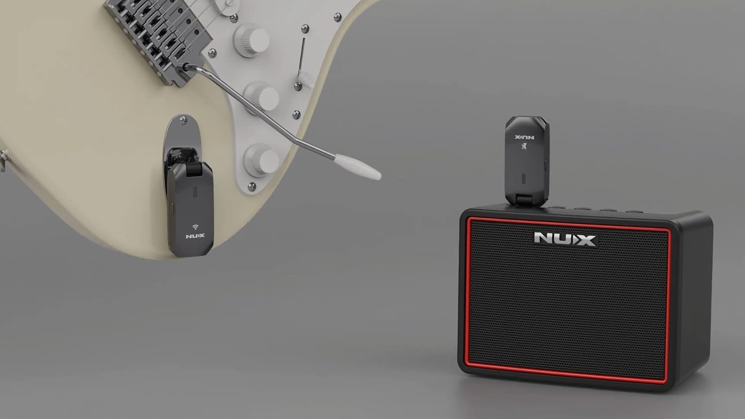 Tonebird NUX C-5RC Wireless Guitar System 5.8GHz Transmitter and Receiver Auto Match, Charging Case Patch Cable, Polish, Tool Bundle