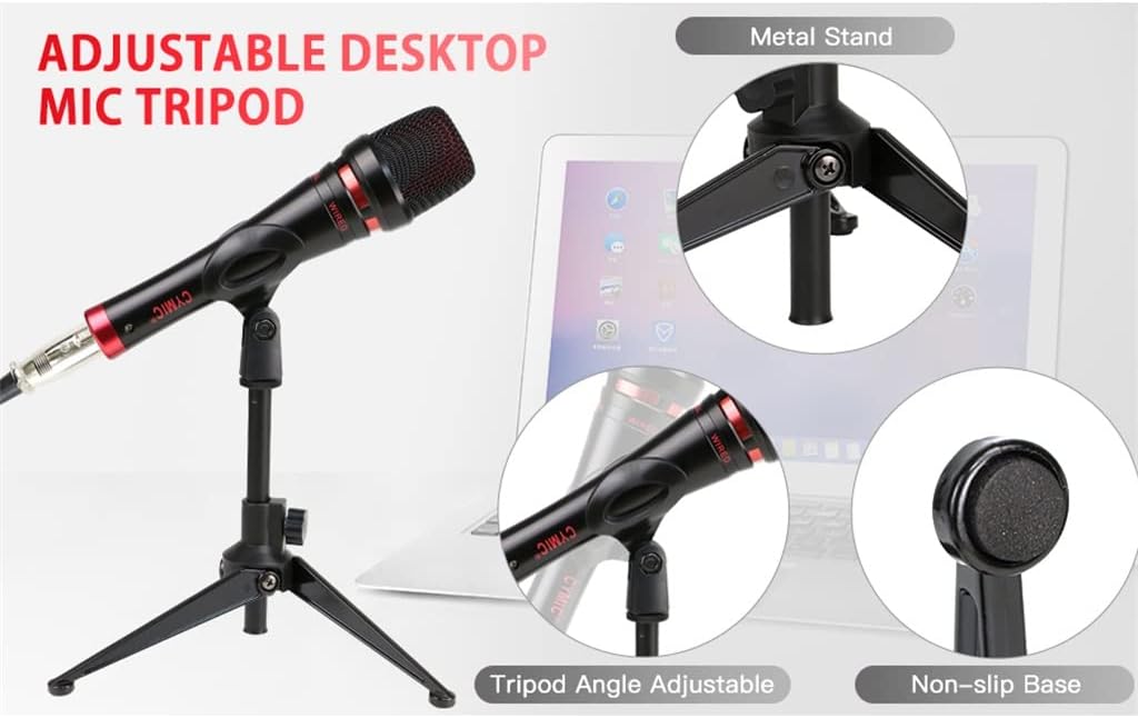 Professional Microphone Phantom Power Sound Card Kit Studio Condenser Microphone Suitable for Computer Mobile Phone Tripod