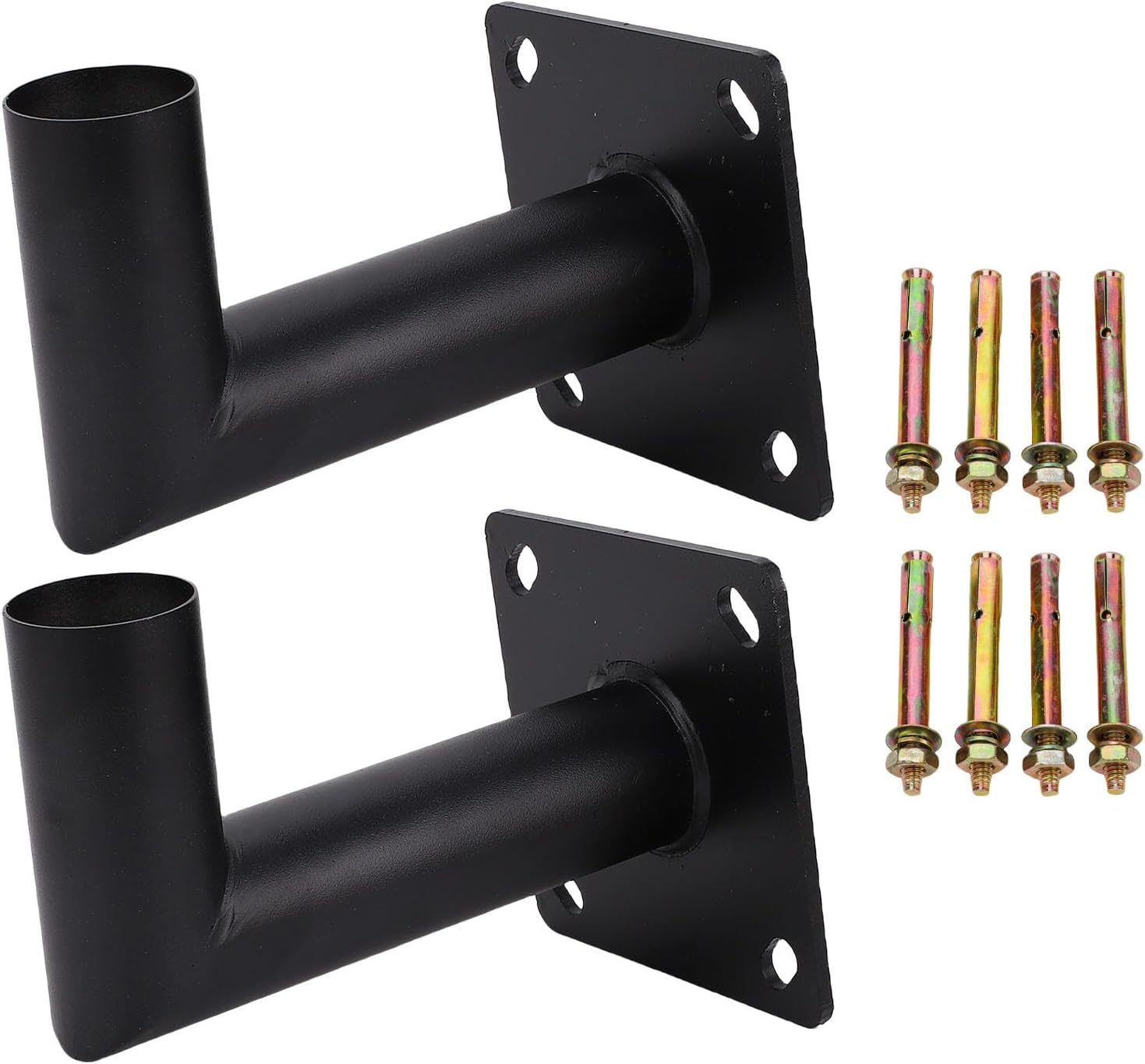 90 Degree Wall Mount Bracket for LED Parking Lot Light, 2.28 inches L Shape Bracket Slip Fitter Tenon Adapter, Lighting Mounting Pole for Outdoor Street Shoebox Area Lights