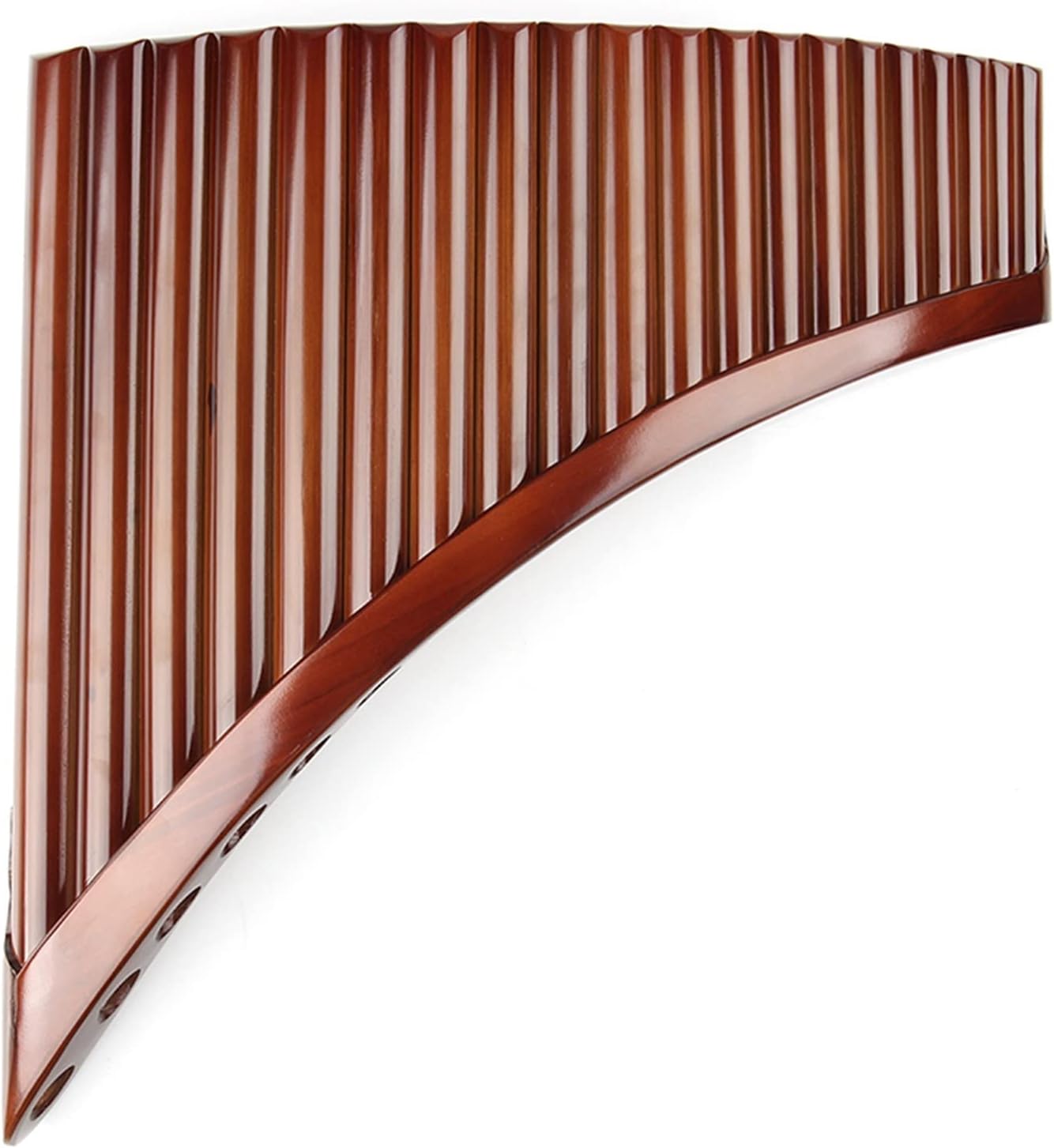 PanPipes Woodwind Instrument E Key Handmade Panpipes 20 Pipes Brown Pan Flute Musical Instrument