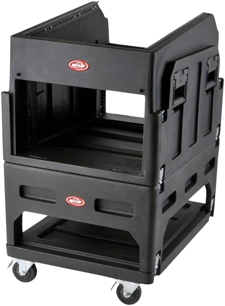 SKB Mighty Gig Rig with 14U top 6U Front Rack, Built-in Pedestal, Optional Rear Rack Rails