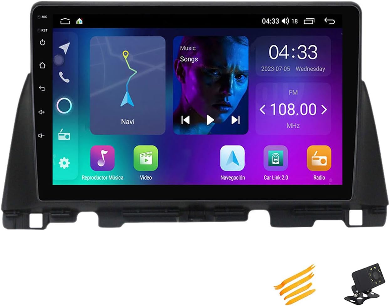 Android 13 Car Stereo Bluetooth Car Play 2 DIN Touch Screen Compatible with KIA Optima 4 JF 2015~2020 9in QLED Display Car Radio with Navigation Android Auto FM RDS SWC,4 Core NF1 1G+32G