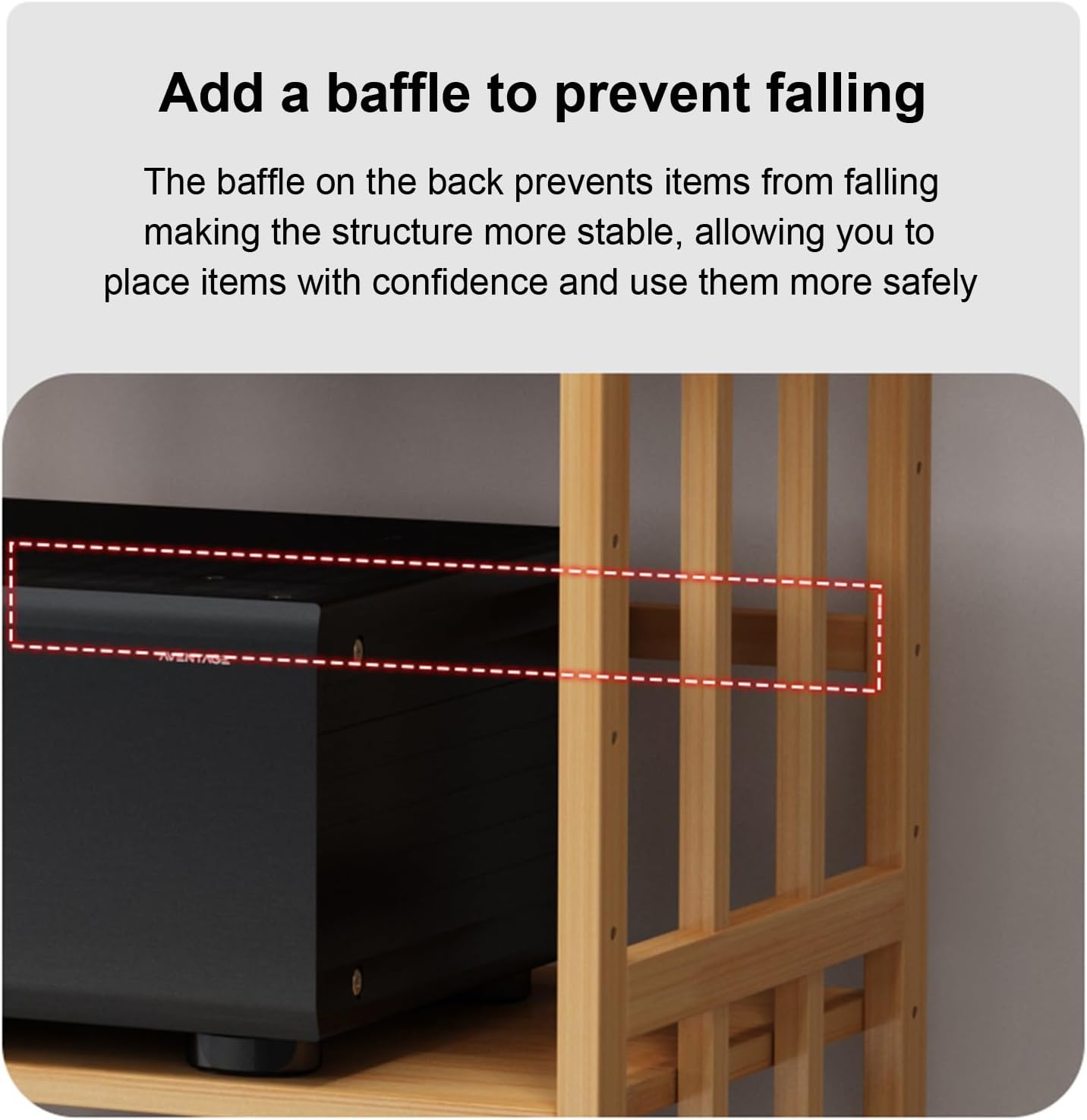 Speaker Shelf Wall Mount Entertainment Stand, Vinyl Record Shelf for Bedroom, 5-Tier Shelves Audio Video Record Player Stand Cabinet, for Living Room & Bedroom(Wood Color,60 * 38 * 80cm)