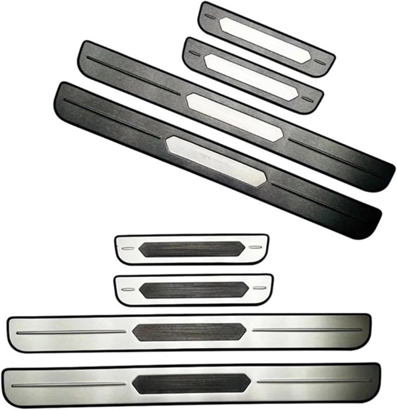 Door Sill Protector Compatible for Land Cruiser 250 Rankle 250 TRJ250W GDJ250W 2024 Car Threshold Guard(Silver)