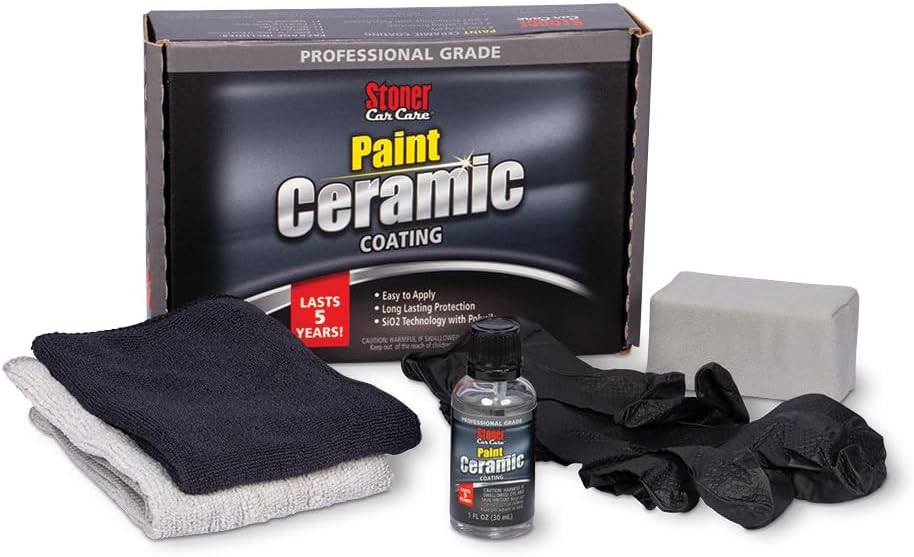 Stoner Car Care 91321 Paint Ceramic Coating – Professional Grade Automotive Exterior Detailing Kit with SiO₂ Technology for Long Lasting Shine and Protection, Easy to Apply – 1 fl oz