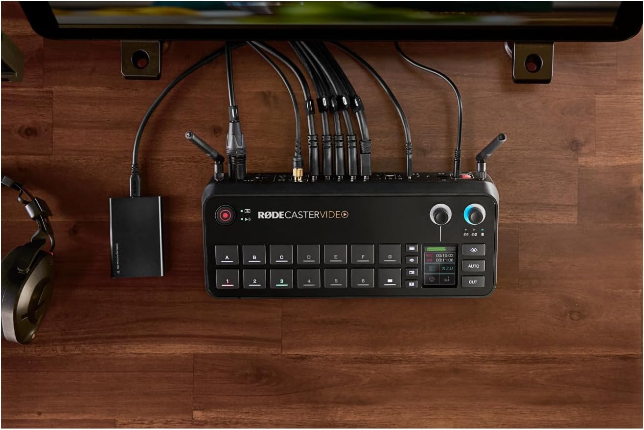 RØDE RØDECaster Video – Professional Video Switcher and Audio Interface – Multi-Camera, 6 x Video Inputs (HDMI and USB), 1080p60, Multi-Source Scenes
