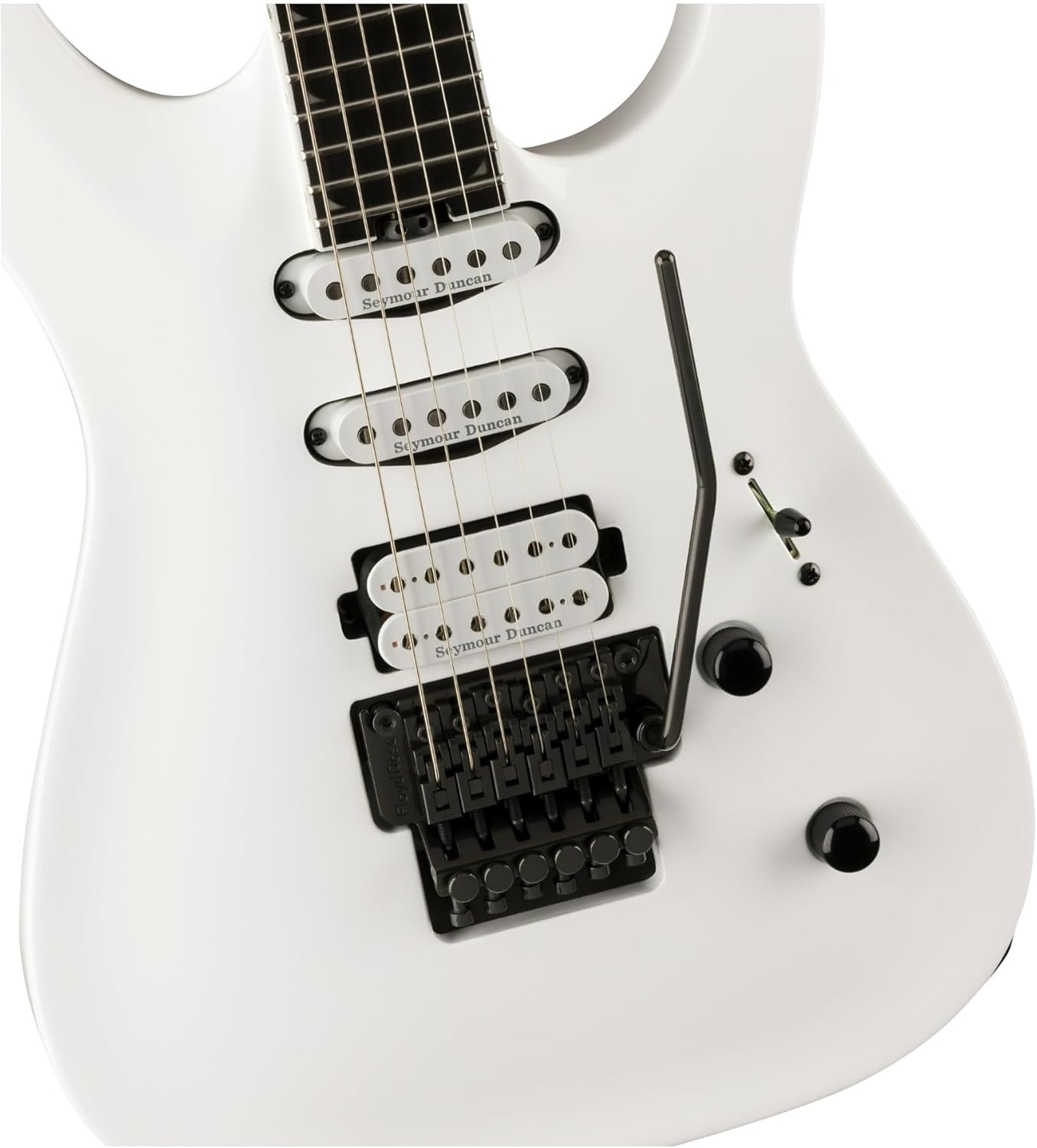 Jackson Pro Plus Soloist SLA3Q Electric Guitar - Right-Handed 6 Strings (Snow White), Premium Craftsmanship and Playability Bundle with Protective Hardshell Case (2 Items)