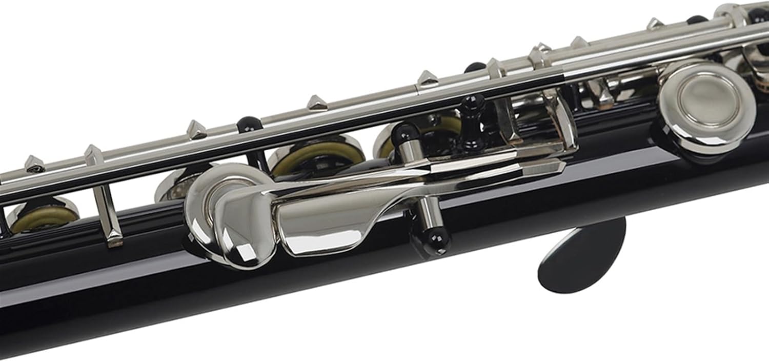Flute Black 16 Hole Flute Woodwind Closed Key Plus E Key C Nickel Plated Flute with Box Flutes Musical Instruments