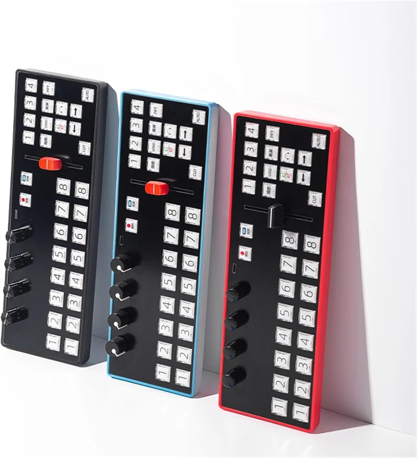 Switcher Control Panel for Media Live Broadcast MIDI2.0 Software Keyboar Type-c Recording Switchboard(Black keyboard)