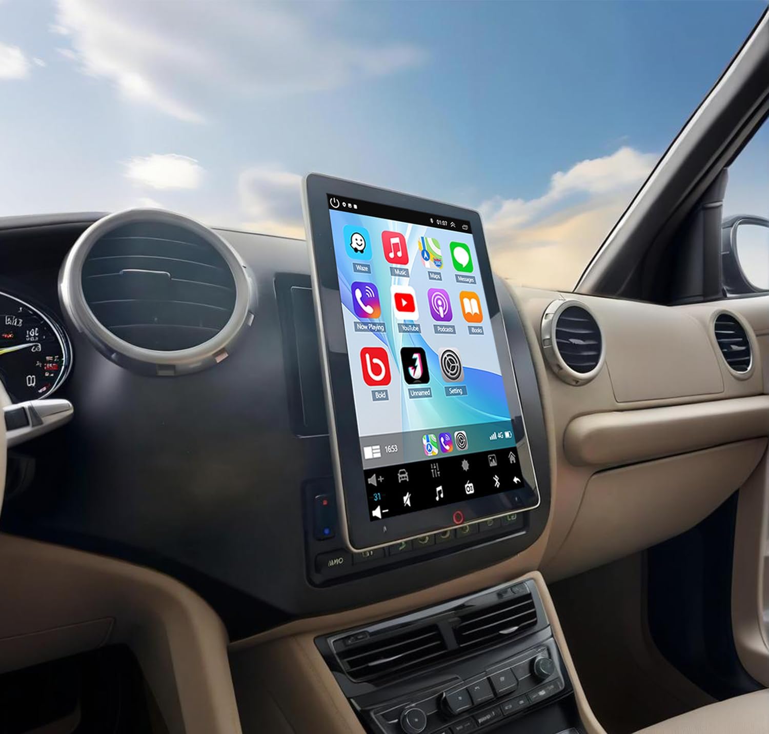 4+64G Double Din Car Stereo for Ford Expedition 2003 2004 2005 2006,10 Inch Car Radio with HD Touch Screen Bluetooth Car Stereo,Bluetooth Hands-Free Calling,Mirror Link,Backup Camera,SWC