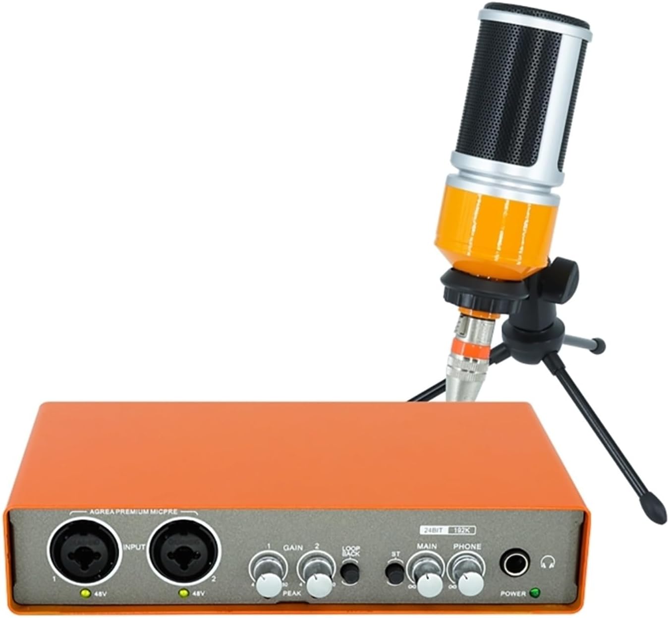 Sound Card Kit Microphone Audio Interface Recording Sound Card Electric Guitar Mixer Professional Mix Console Studio Site Studio Setup for Recording Music