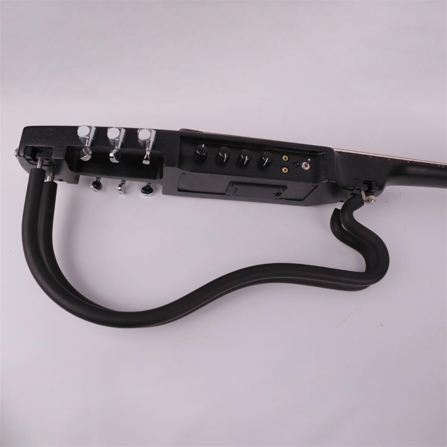 VENEKA Headless Electric Guitar Headless Foldable Silent Electric Guitar Portable Travel Silent Built in Effector Multi-Function Guitars (Color : Left Hand)