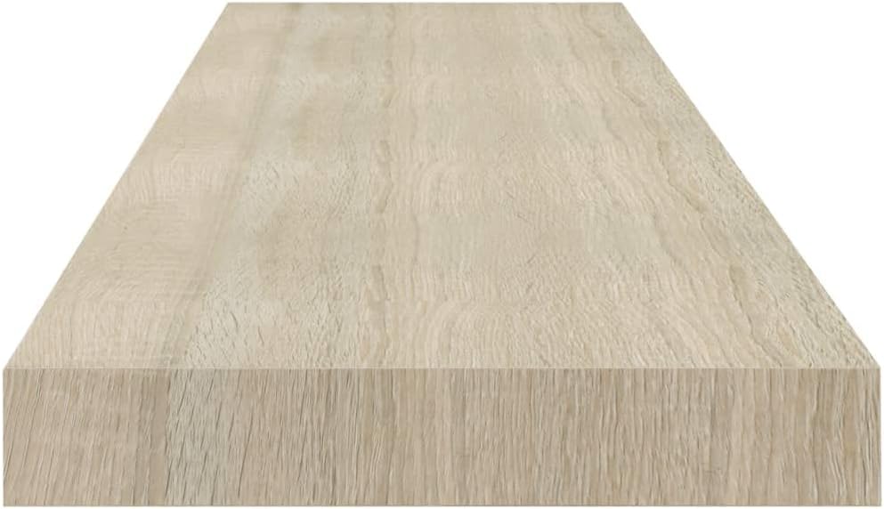 Floating Shelves,Wall Storage Shelves,Wall Mounted Shelf Organizer Unit Display Shelf,Invisible Mounting System,Awards,Book,Collectibles,Ornaments,4 pcs Oak 35.4