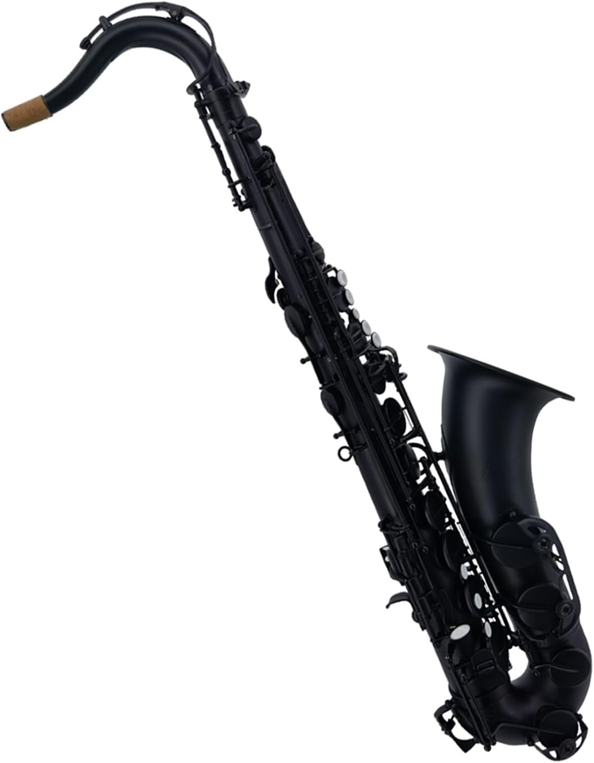 Matte Black Nickel Plated Brass Body Tenor Saxophone Musical Instrument With Mouthpiece