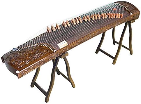 Landtom® Professional Concert Level Nanmu Wood Guzheng(163cm) with Hand-Carved Craftwork For Adults/Children/Senior/Intermediate/Beginner (Roaring Dragon)