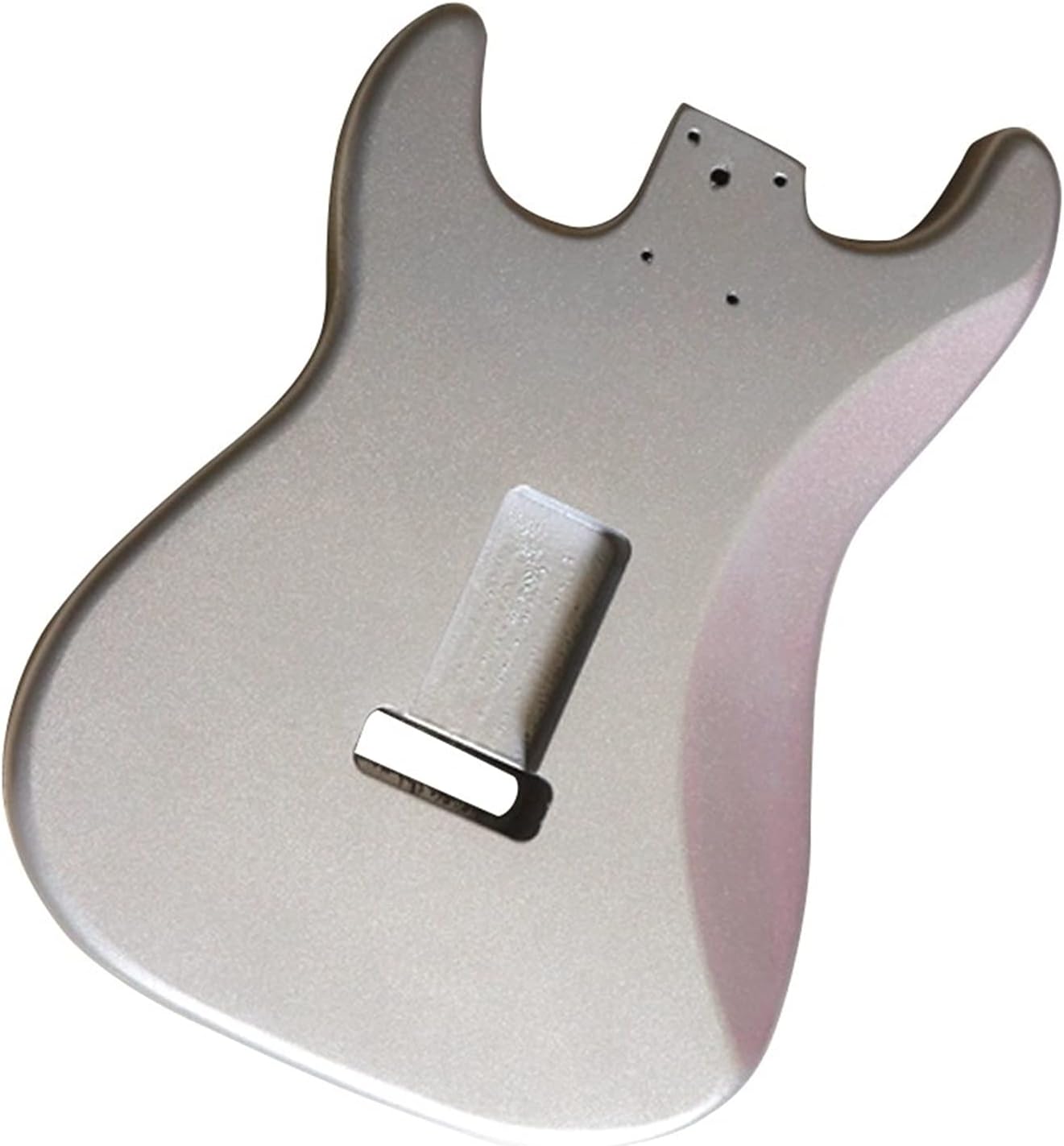 Unfinished Guitar Kit Electric Guitar Body Metallic Silver Color Guitar Body Electric Guitar Barrel Guitar Accessories Handmade ​Guitar Body