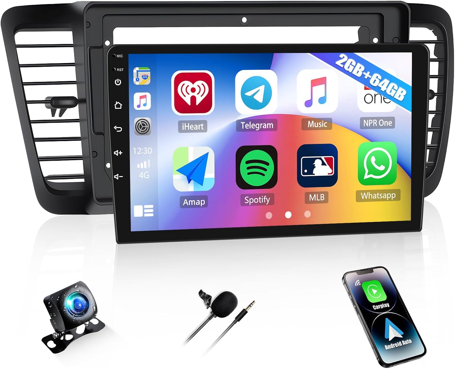 2G+64G Car Radio for Subaru Outback Legacy 2005-2009 with Wireless CarPlay Android Auto, Android 13 Head Unit, 9