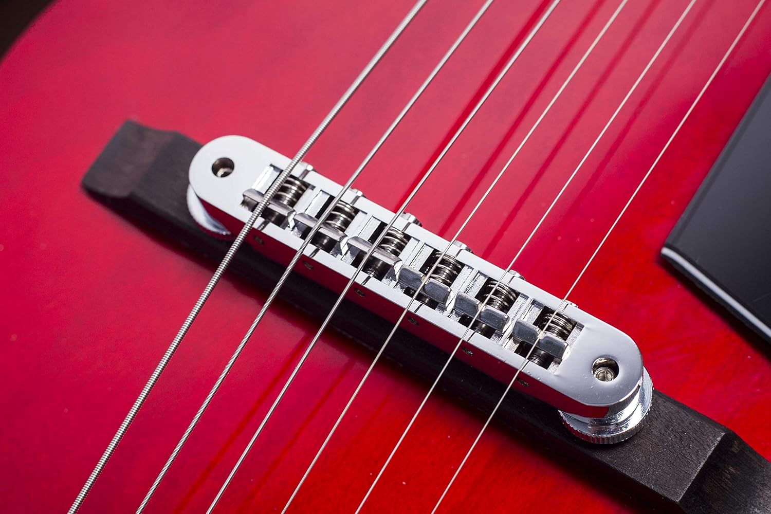 GROTE Jazz Electric Guitar Hollow Body Chrome Hardware P90 pickup (RED)