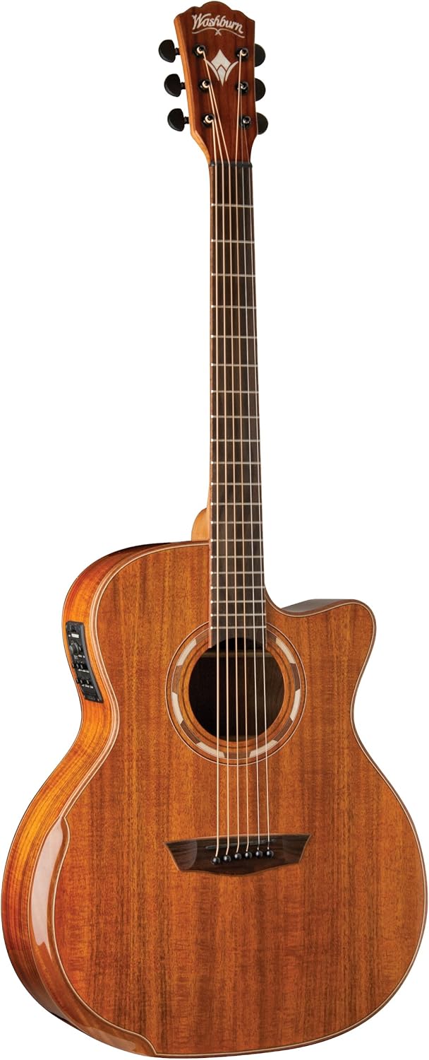 Washburn 6 String Acoustic-Electric Guitar, Natural (WCG55CE-O)