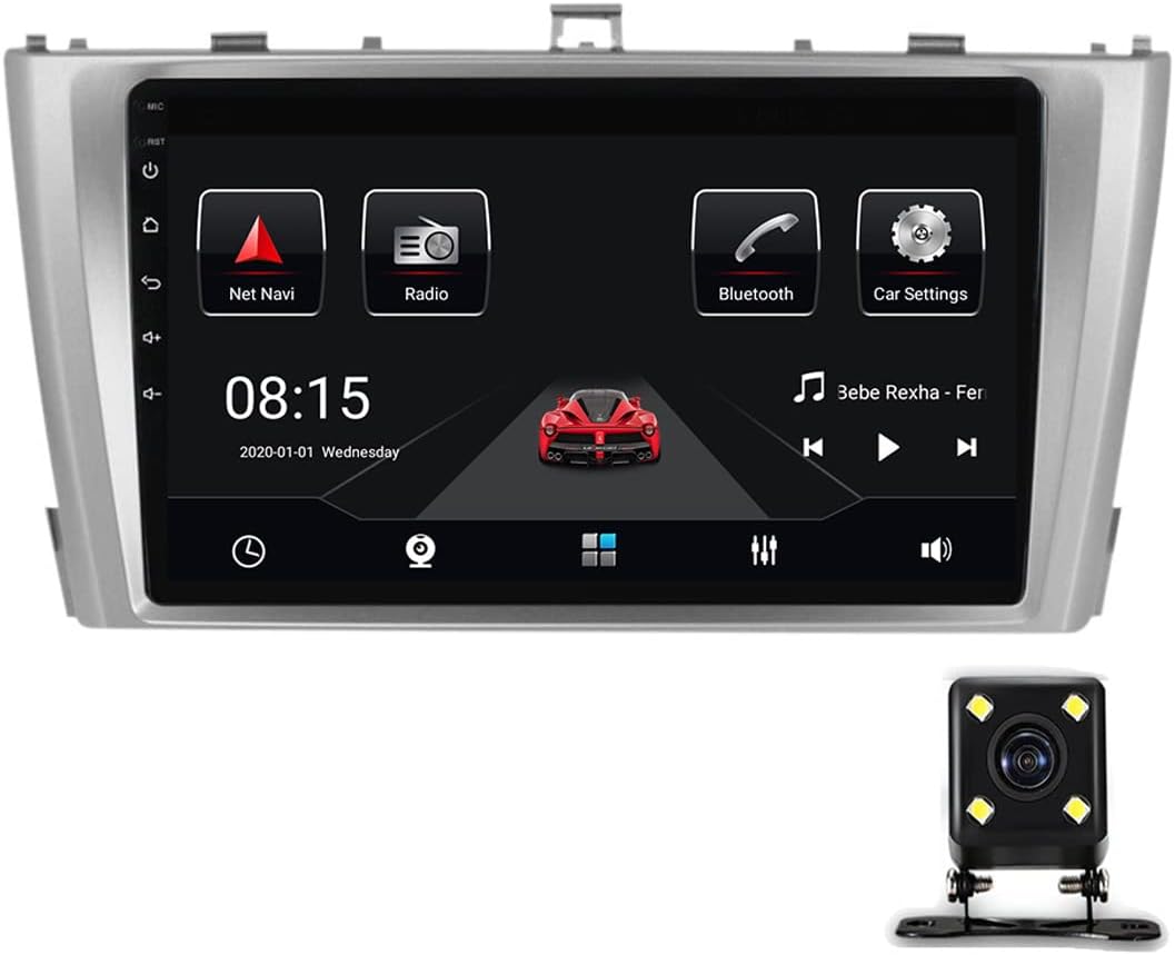 Car Stereo Compatible with Carplay and Android Auto, 9 Inch Double Din Car Stereo with Bluetooth, Touch Screen Car Radio MP5 Player for Toyota Avensis 3 2008-2015 with Backup Camera