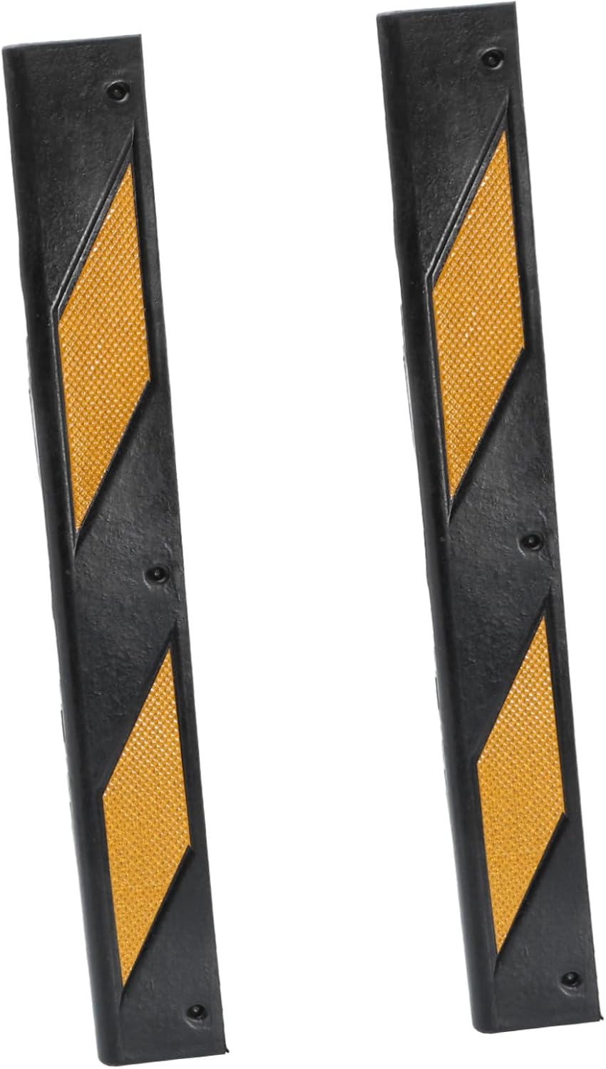 2pcs Shaped Rubber Corner Strips Sharp Corner Protectors Wall Guard for Cars Garage Wall Protector Reflective