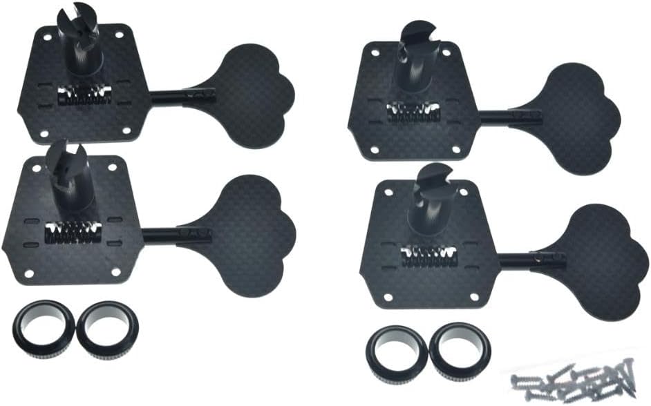 KAISH 28:1 Carbon Fiber Bass Tuners Carbon Bass Tuning Machines Bass Tuning Keys for Jazz Bass or Precision Bass