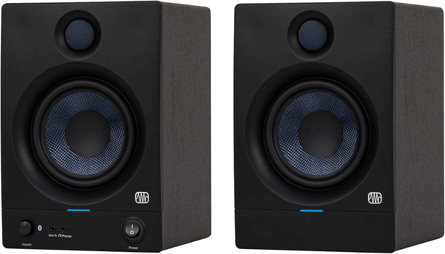 Audiosavings Bundle: (1) Pair Presonus Eris 5BT 2nd Gen Studio Monitors Speakers w/Bluetooth Bundle with (1) Rockville PRO-M50 Studio Headphones w/Detachable Coil Cable,Case+Extra Ear Pad (3 Items)