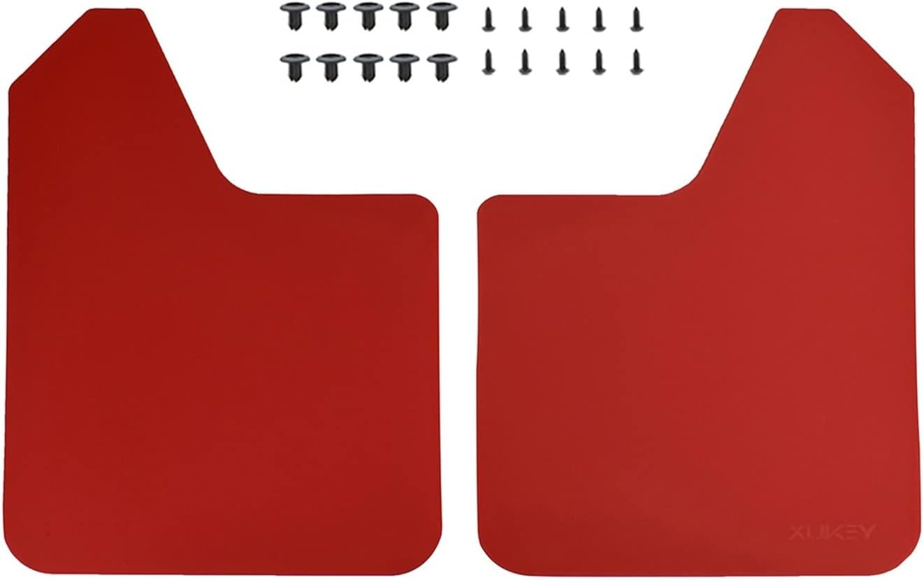 Universal Car Mud Flaps Fender Flares Splash Guards Front Rear Mudguard Splash Guards Exterior Parts Compatible with Avto VAZ Lada Niva 2020(2pcs-Set Red)