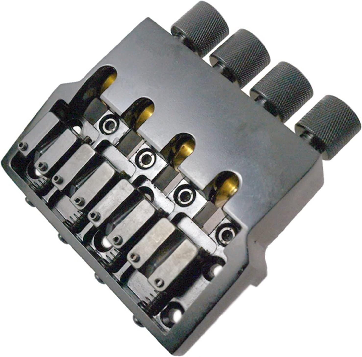 Guitar Bridge 1 Set of Black Roller Saddle 4 String Bass Guitar Bridge for Headless Bass Guitar Accessories Parts Musical Instrument Guitar Replacement Parts