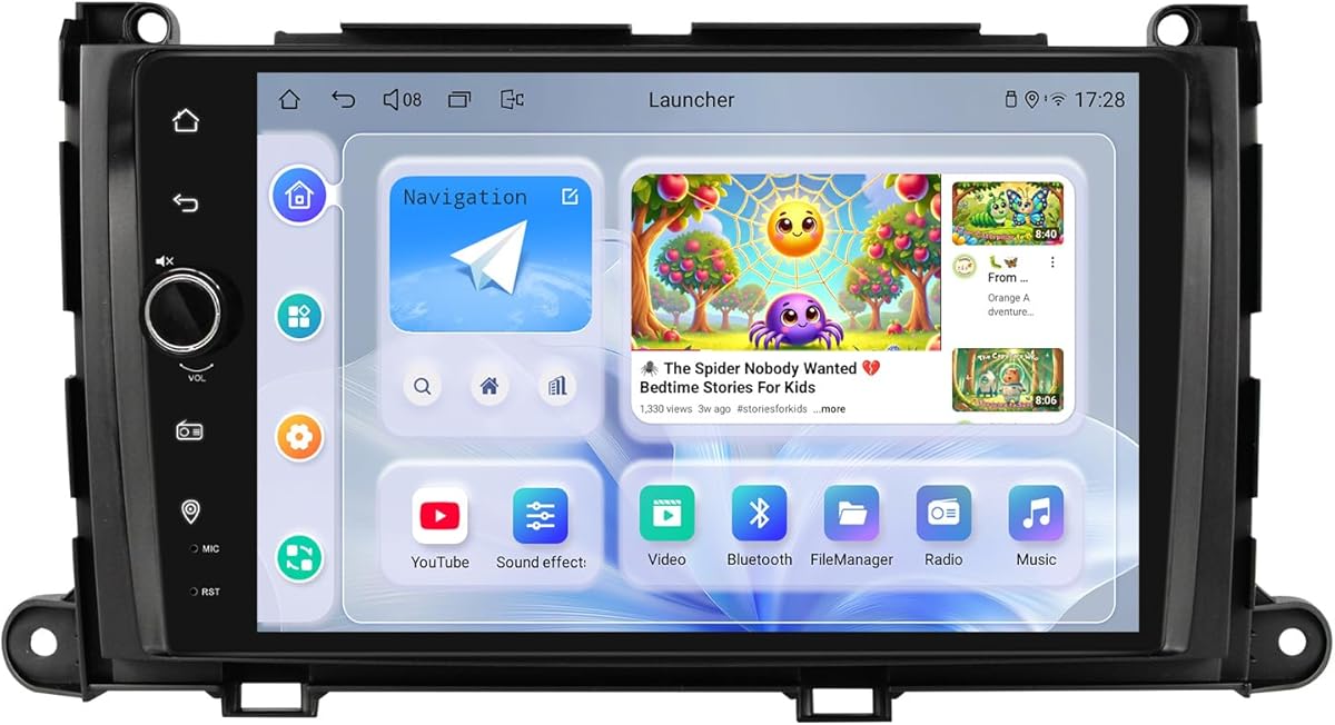 JOYING Car Radio for Toyota Sienna 2011-2014 Android 13 Head Unit 9 Inch Touch Screen Car Stereo with Carplay & Android Auto, GPS Navigation, Bluetooth, SWC, AM/FM Radio(JY-TT176N8)