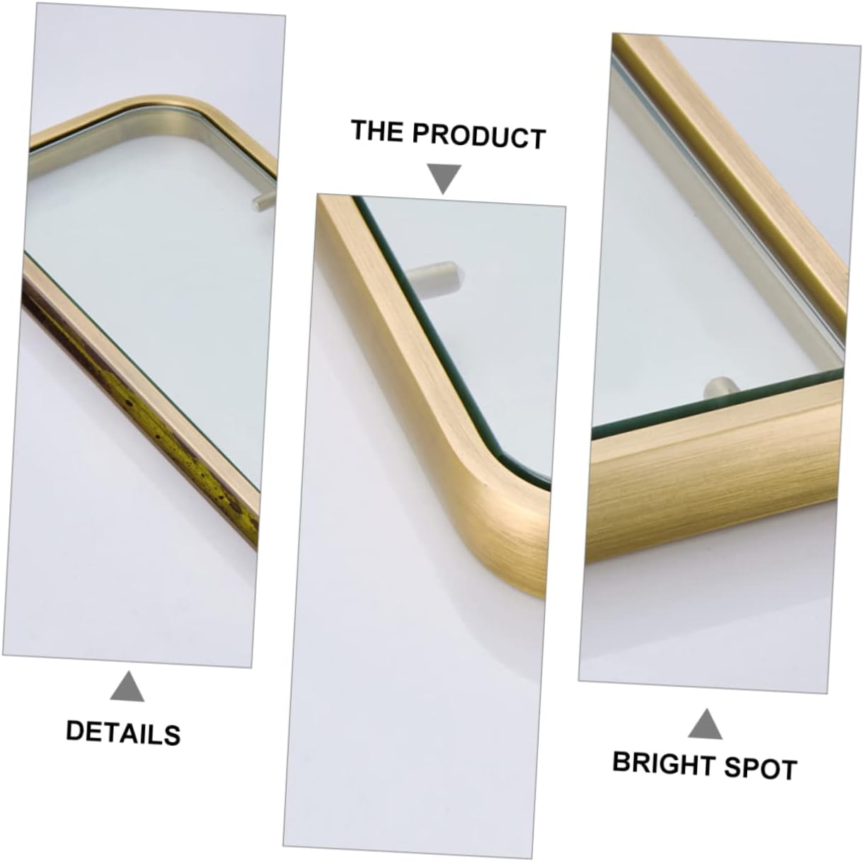 Bathroom Organization Wall Hanging Storage Glass Storage Decor Brass Rack Bronze Finish