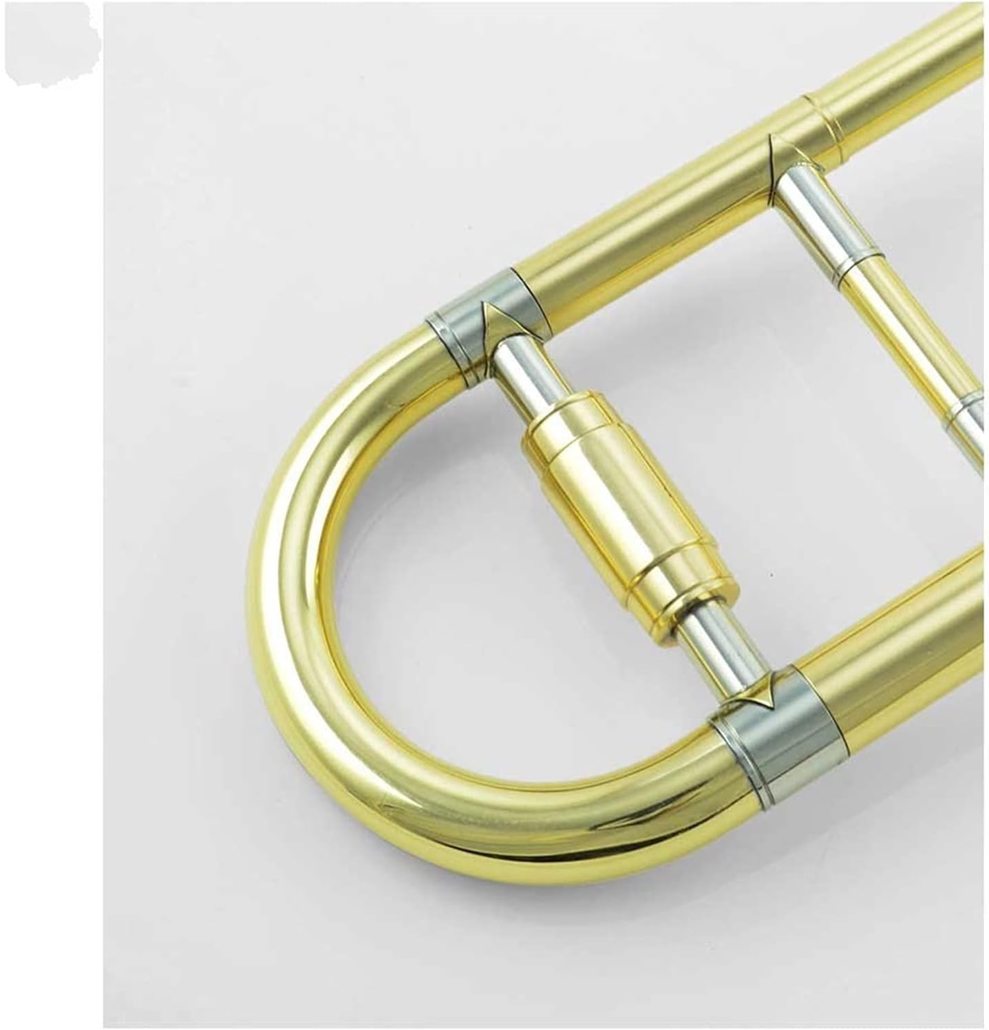 Student Trombone Alto Trombone B Flat Gold Paint Student Sliding Gold Paint B Flat Trombone with Shell and Mouthpiece Trombone Kit