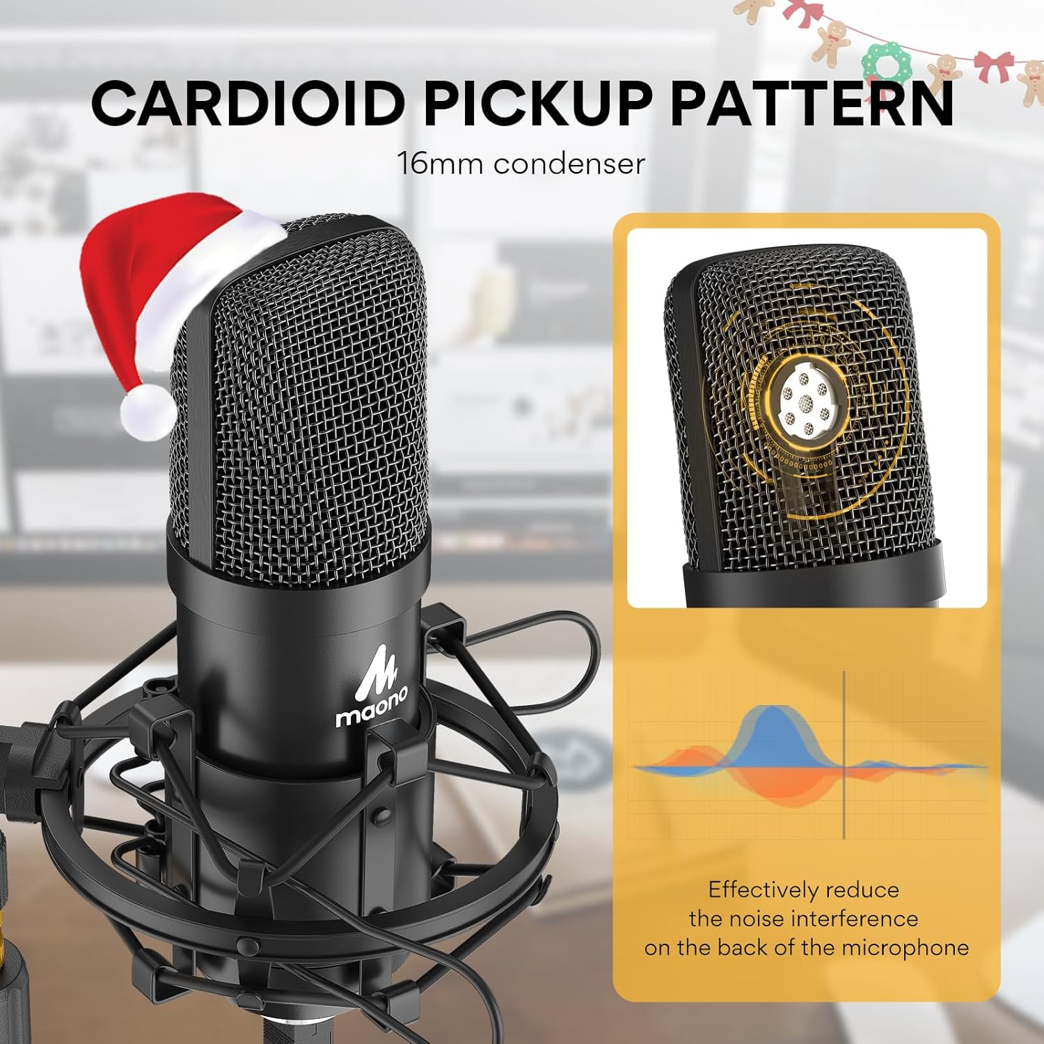 MAONO USB Microphone Kit 192KHZ/24BIT AU-A04T PC Condenser Podcast Streaming Cardioid Mic Plug & Play for Computer, YouTube, Gaming Recording