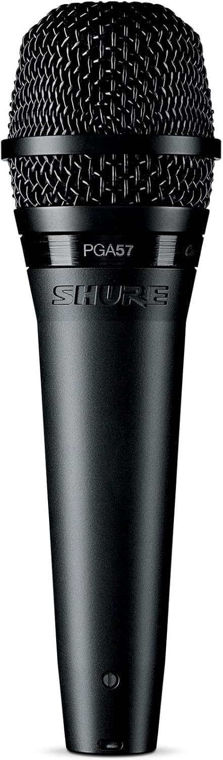 Shure PGA57 Dynamic Microphone - Professional Quality Instrument Mic with Cardioid Pick-up Pattern, 3-in XLR Connector, Stand Adapter and Zipper Pouch, No Cable (PGA57-LC)