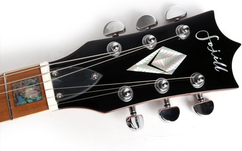 Fojill Solid Body Full Size 39 Inch LP Electric Guitar Roasted Canadian Maple Neck Fretboard Mahogany Body Stainless Frets