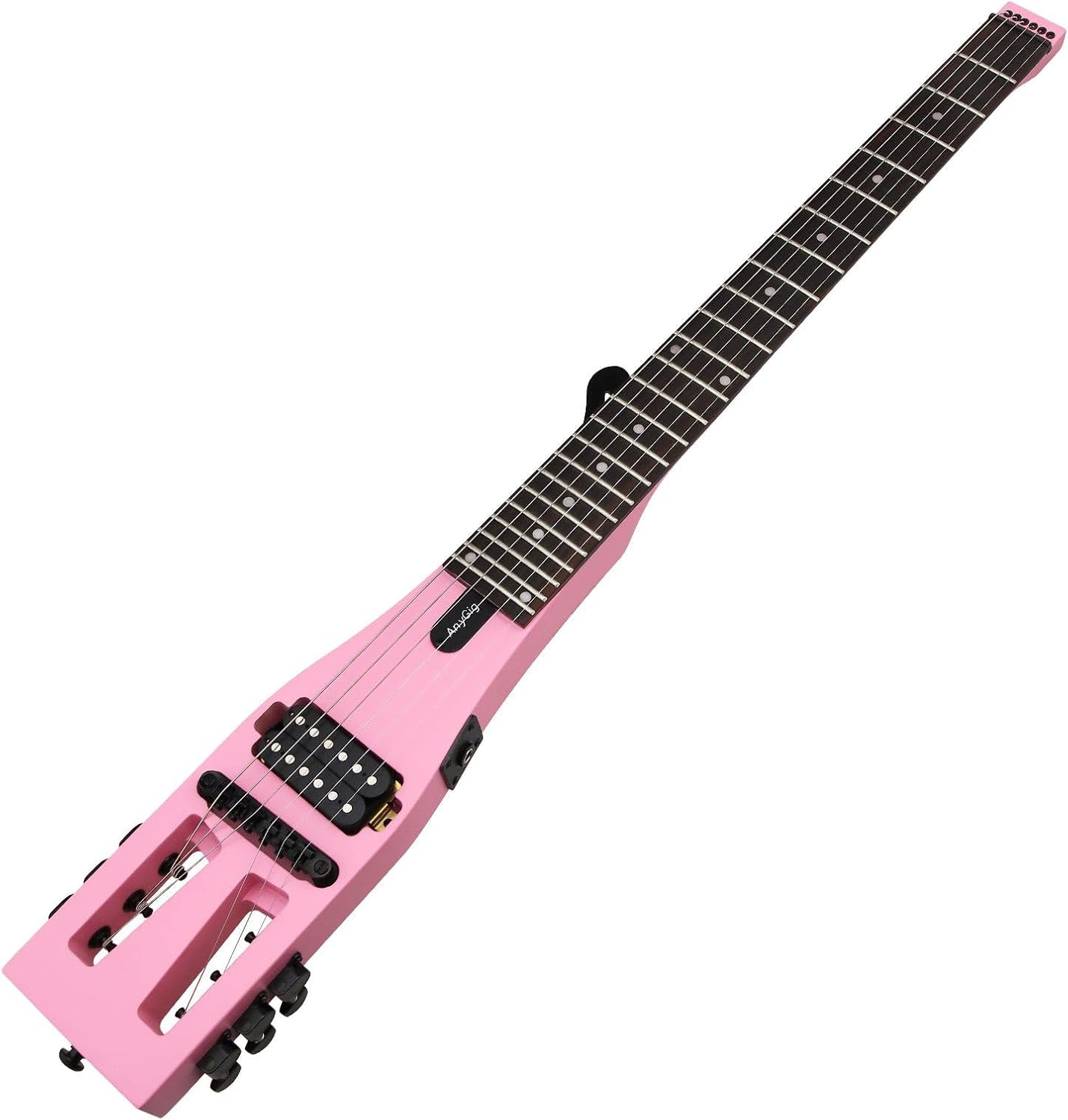 SING F LTD Travel Electric Guitar, Ultra-Light Headless Design, Full-Scale 25.5