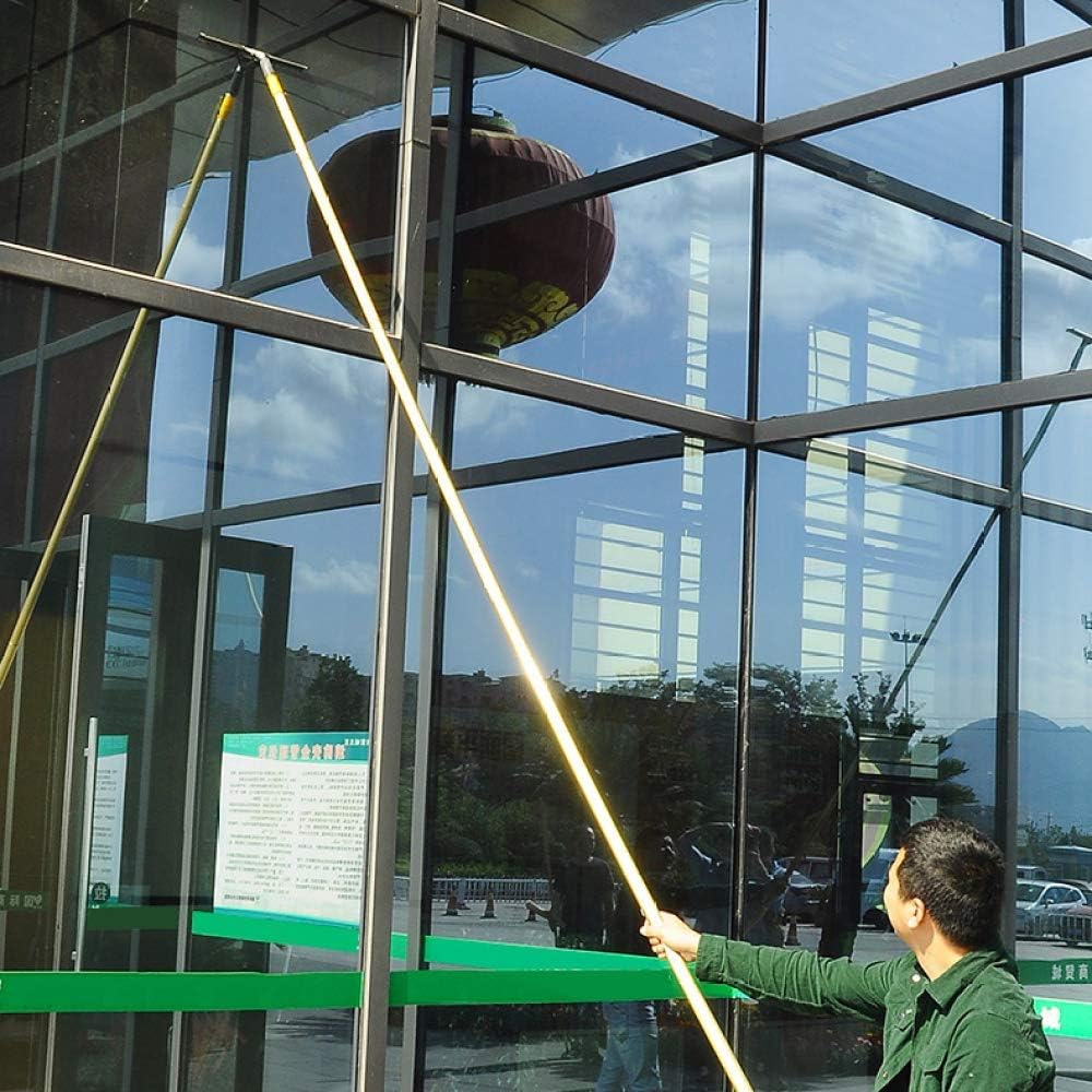 Window Cleaning Pole, Telescopic Window Cleaner Bar Scraper, Cleaning Photovoltaic and Solar Panels, Extendable Cleaner for Trucks Campers Caravan Buses/2M/10.5Ft