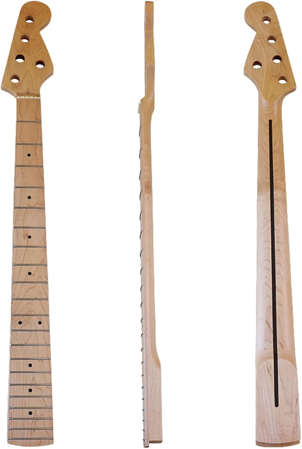 Electic Bass Guitar Neck 5 String Natural Maple Wood Matte 21F 7.5cm Width Electric Guitar Neck