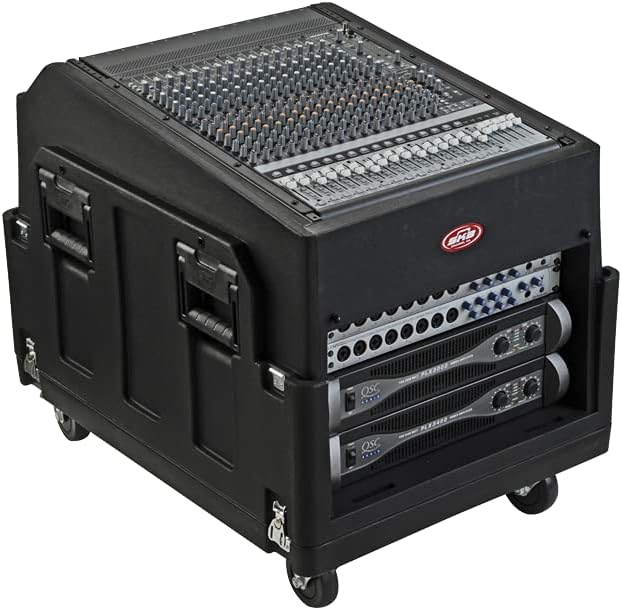 SKB Mighty Gig Rig with 14U top 6U Front Rack, Built-in Pedestal, Optional Rear Rack Rails