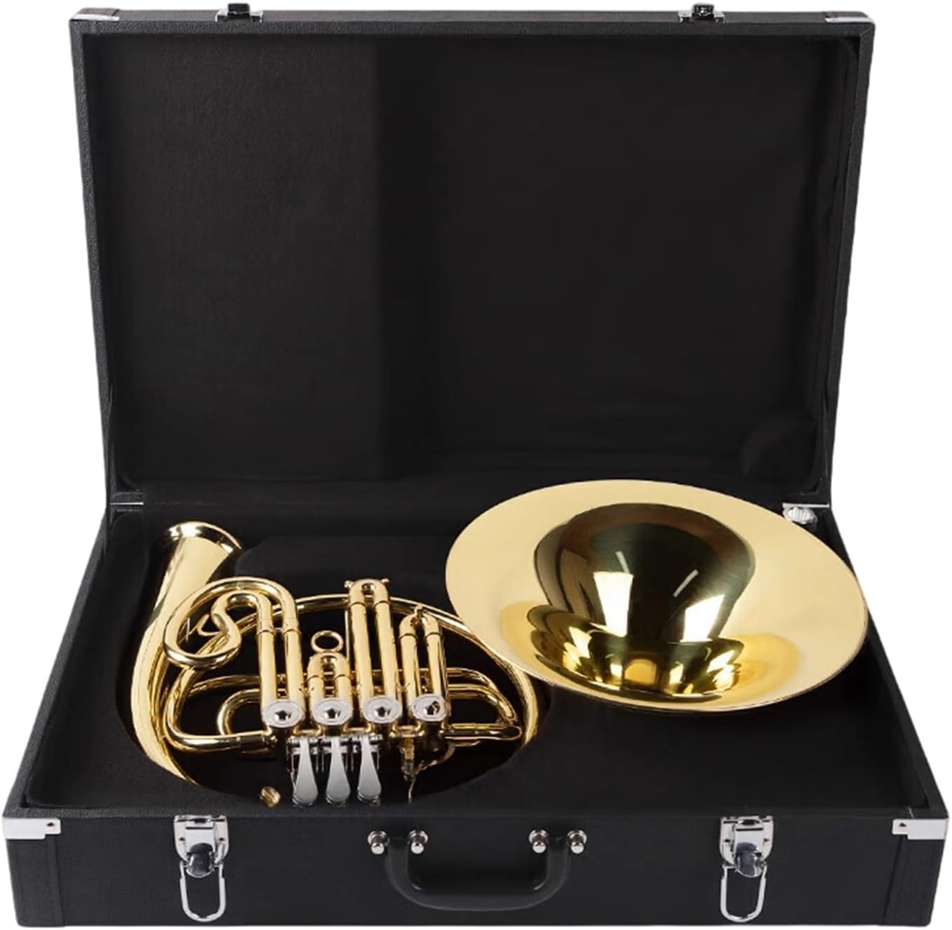 4 Key French Horn French Horn Instrument With Four Keys Brass Material Single Row For Playing Or Practicing