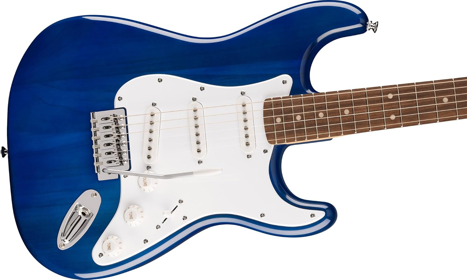 Fender Squier Sonic Stratocaster Pack - Sapphire Blue Transparent Bundle with Frontman 10G Amp, Gig Bag, Instrument Cable, Strap, Picks, and 3-Month Fender Play