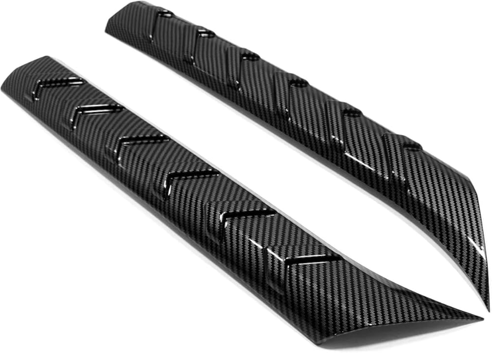 Car Accessories Fit for Toyota Highlander 2020-2025 Rear Bumper Corner Protection Decoration Strip Guard Plate Cover Trim （Carbon Fiber） ABS 2 PCS