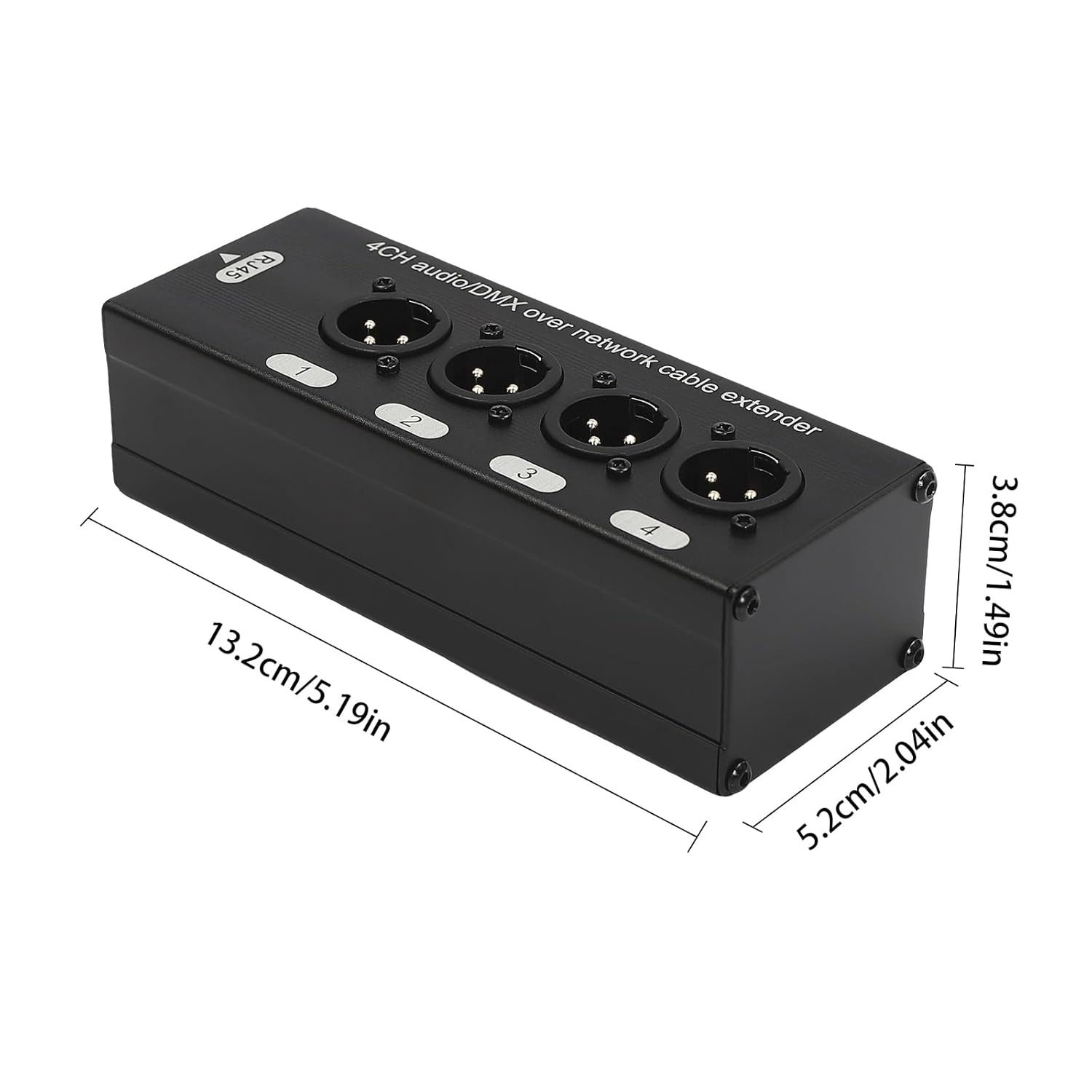 Pair 4 Channel 3 pin Multi Network XLR Cable Breakout, Female and Male RJ45 Ethercon connectors XLR Breakout Cable for Stage Sound, Lighting, and Recording Studio, 4XLR-F 4XLR-M