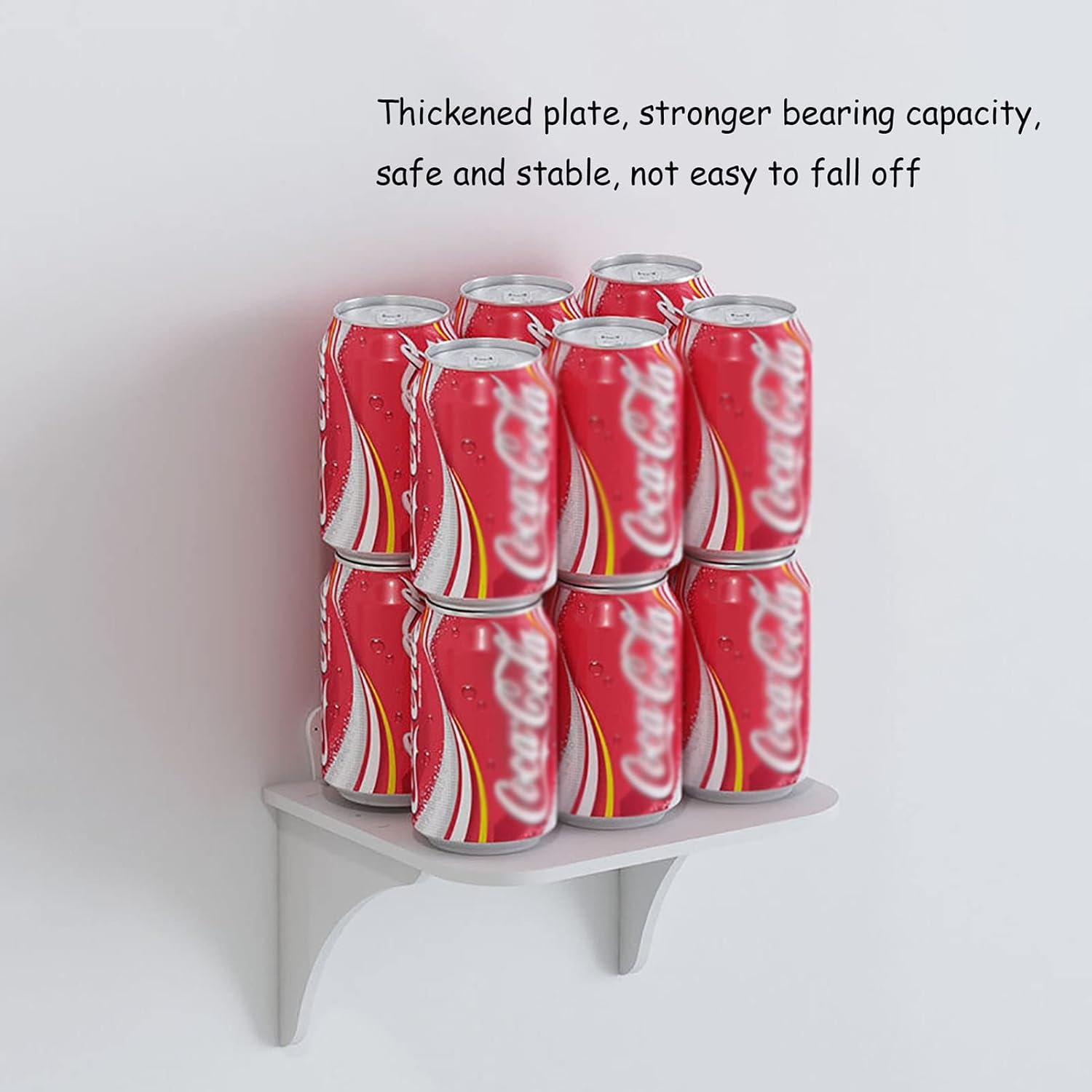 Floating TV Stand (18.7in/47.6cm), Wall Mount WiFi Router Stand，Punching-Free Storage Rack Floating Shelf for Set-Top Box Router Game Consoles for Home (Size : 47.6cm(18.7in))