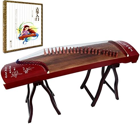 OrientalMusicSanctuary Paulownia Travel Guzheng - Rosewood - Travel Sized Guzheng - INCLUDES COMPREHENSIVE TUTORIAL BOOK AND ETUDES