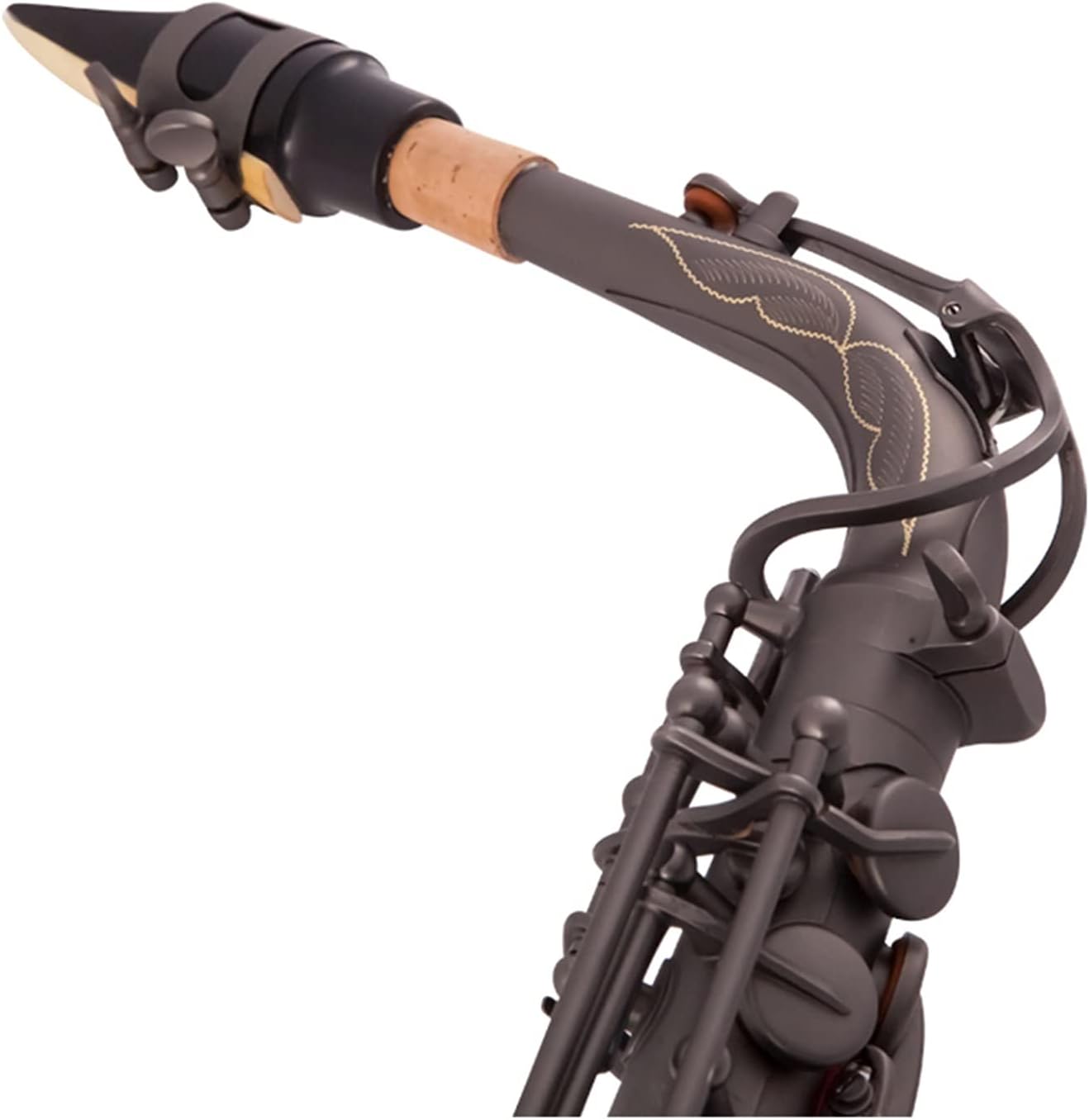 Sax Beginners Kit Black Nickel EB Alto Saxophone Brass Lacquered Gold E Flat Sax 82Z Key Type Woodwind Instrument Wind Instrument